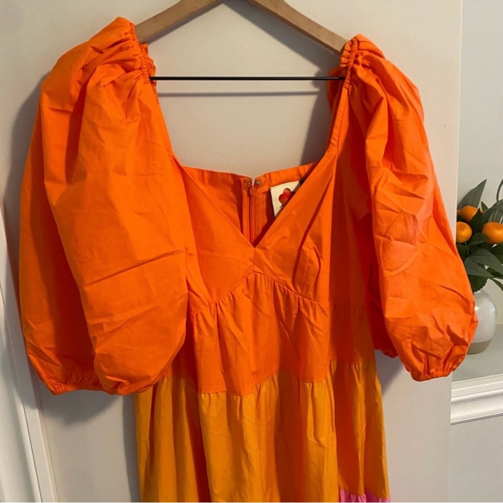 FARM Rio Colorblock Cotton Maxi Dress Small - Picture 3 of 8